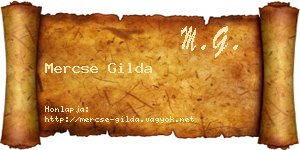 Mercse Gilda névjegykártya